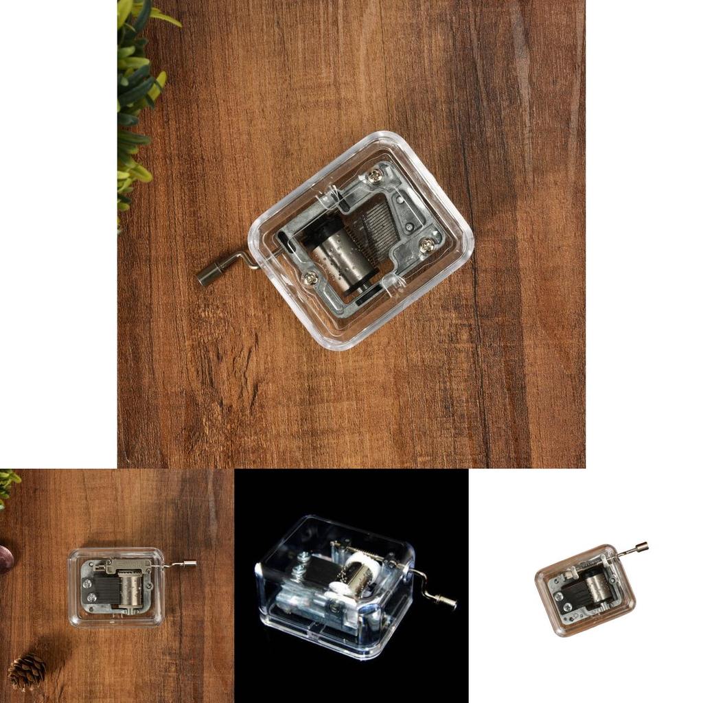 Acrylic Hand Crank Music Box Craft Diy Toy For Creative Gift Giving Students
