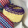 Woven Tape Hair Clips Small Squares Bow Materials Adorn DIY Color Collision Handmade Hooked Edges Headbands Decoration