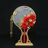 Elegant Chinese Style Bamboo Fan Stand Holder Bracket Rack Stand for StablesStylish Desktop Decoration Home Office Decor