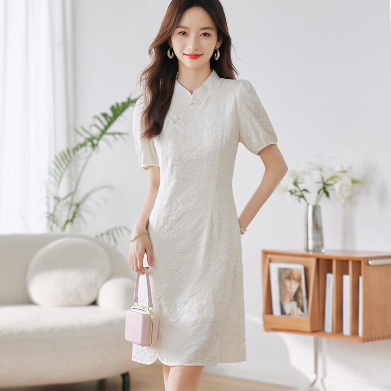 Hangyige New Chinese Style Jacquard Cheongsam Dress