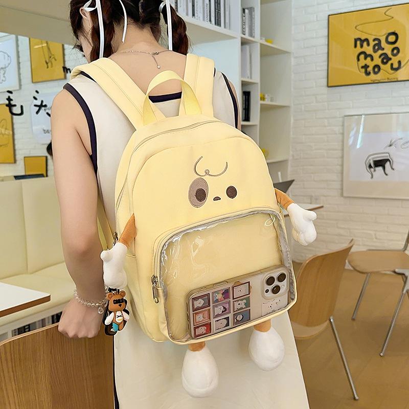 Schoolbag1011 New Kindergarten Large Capacity Backpack Weird School Bag Elementary School Pain Bag Cute Cartoon Backpack