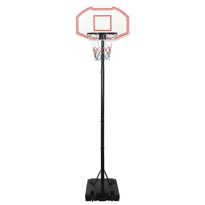 3107831 vidaXL Support de basket-ball Blanc 282-352 cm Polyéthylène