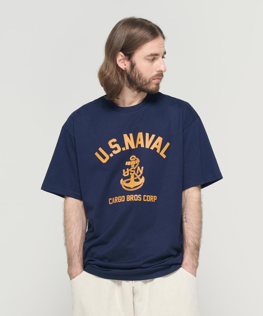 CARGOBROS Usn Marine Short Sleeve T-Shirt (Navy)