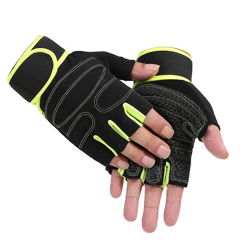 Durable And Safe Gym Gloves For Men Women Fitness Weight Lifting Wristband Gloves Body Building Training Sports Exercise Cycling Glove Shockproof