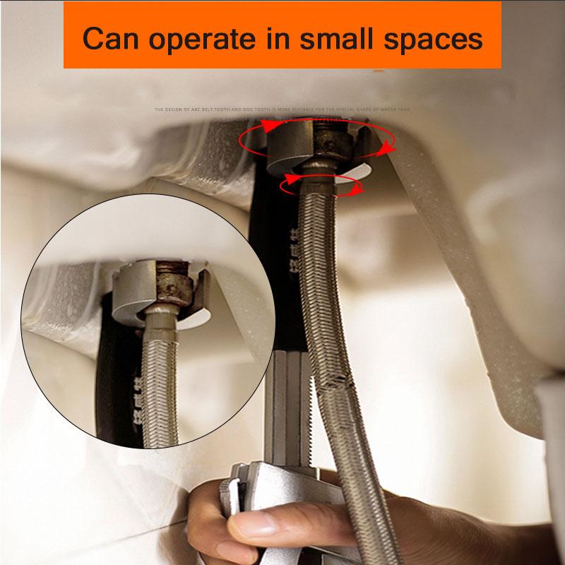 1PCS Universal Double-ended Wrench Adjustable Multifunctional Bath Wrench Aluminium Alloy Open End Spanner Bathroom Repair Hand Tool
