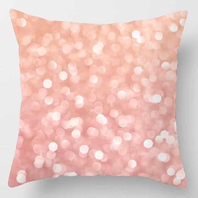 Nordic Pink Geometric Collection Digital Printing Short Plush Pillow Covers For Car Sofa Office Cushion Cover Home Goods