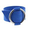 Kvinnemote sirkulær ring sjarmarmbånd bred fløyel flerfarget armbånd stor sirkel mansjett vintage klubbsmykker flanell justerbar armring