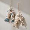 Mediterranean Fish Pendant Handmade Solid Wood Fish String Wall Decoration Wall Decoration Simulation Fish String Decoration