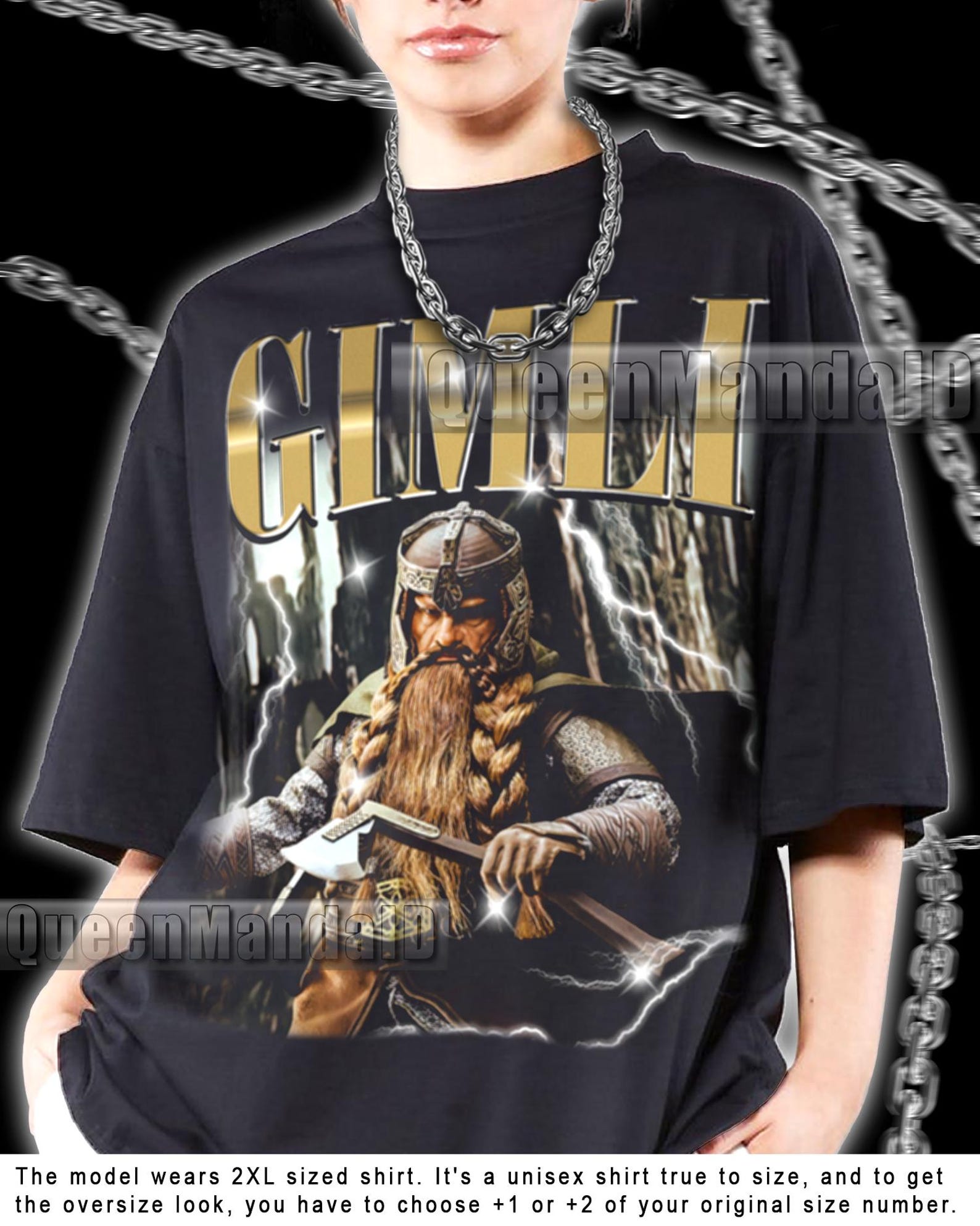 Gimli Shirt 90s Retro Fan Tee, Unisex Movie T-Shirt, Vintage Style R062 S