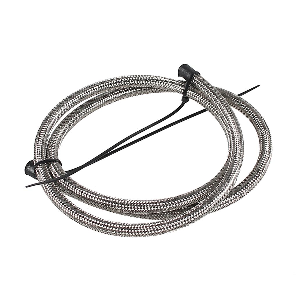 AN4 AN6 AN8 AN10 AN12 Fuel Line Hose Nylon Braided Fuel Line Hose with Stainless Steel Mesh Reinforce Black