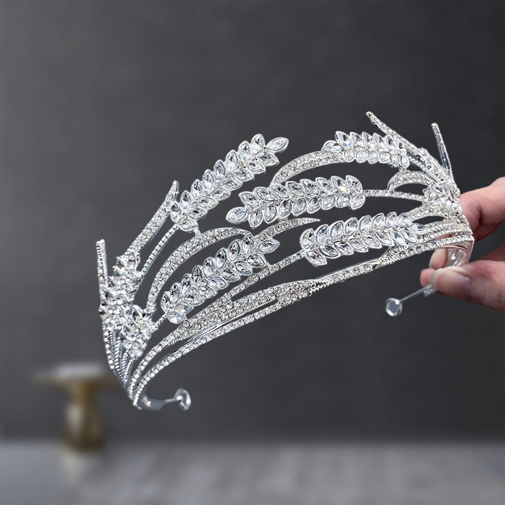 Bridal Crown Headdress Rhinestone Crown Wedding Veil Diamond Clothing Eighteen Year Old Adult Ceremony Birthday Princess Hair Accessories