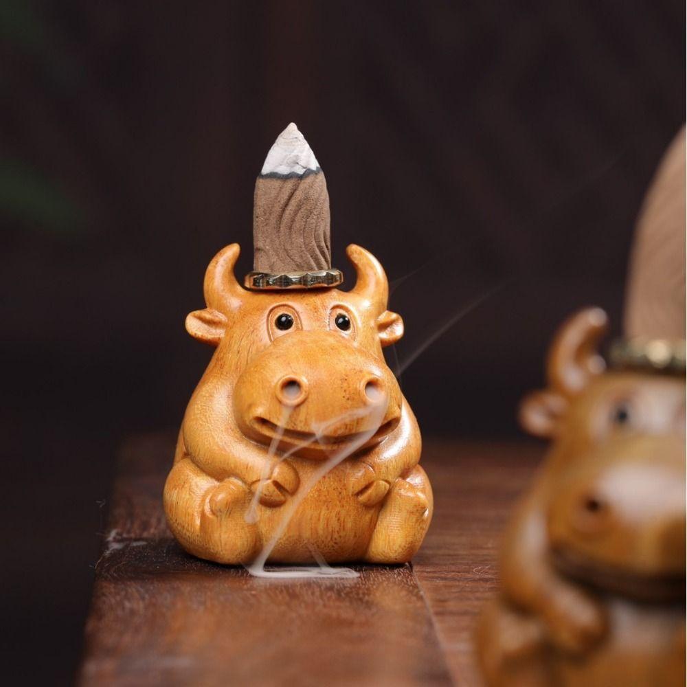 Cute Animal Inverted Incense Tray Cartoon Green Sandalwood Incense Holder  Interior