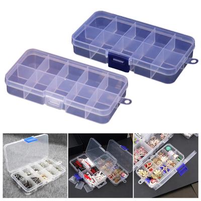 Caja de Almacenamiento de Herramientas de Pesca Organizador de Cebos y Señuelos con 10 Compartimentos Gran Capacidad Resistente a Impactos Estuche de Almacenamiento Transparente