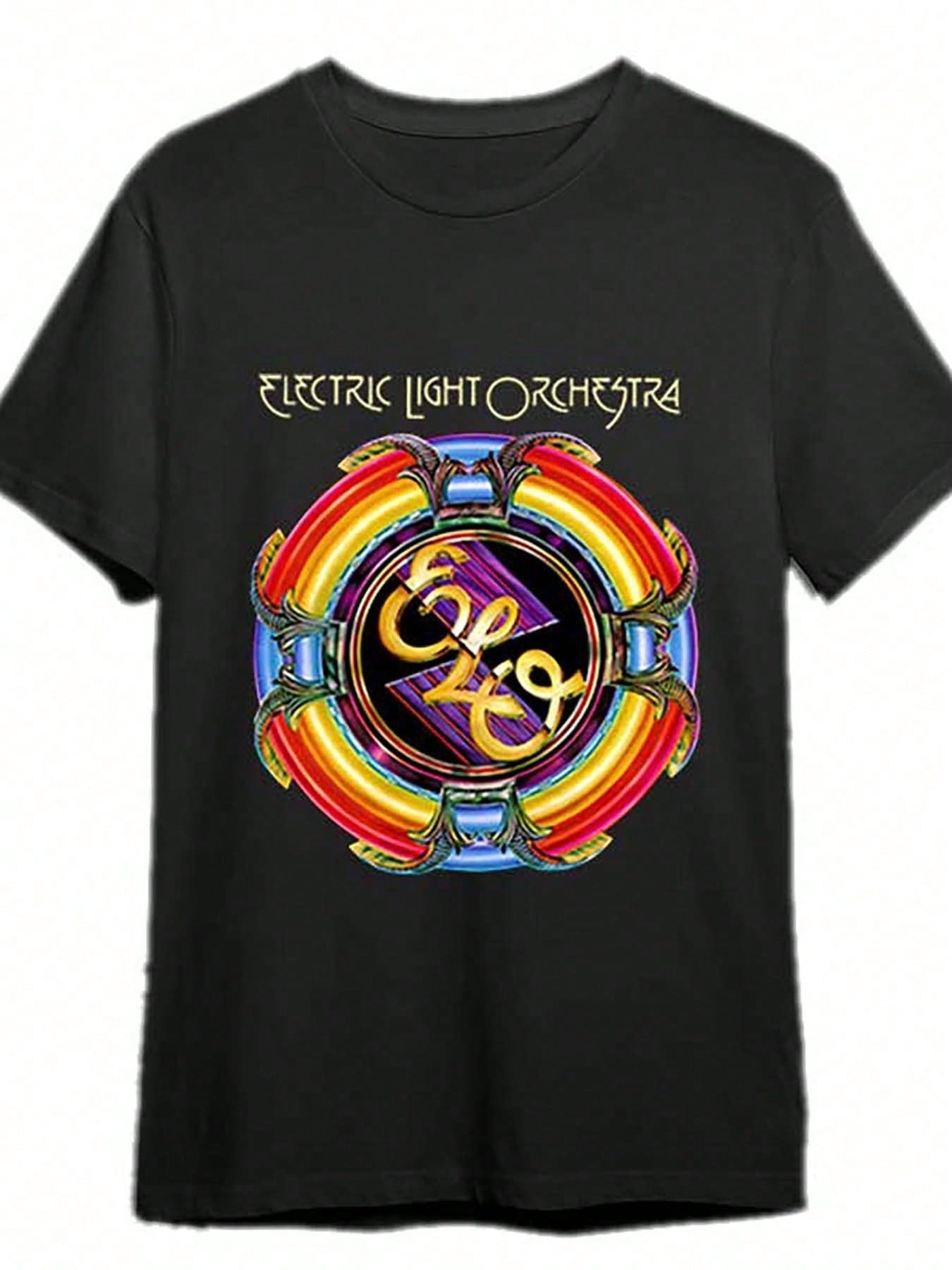 

Electric Light Orchestra Rock Graphic TShirt Unisex Black Mens Short Sleeve Vibrant PR Print Design Casual Cotton Tee 4XL