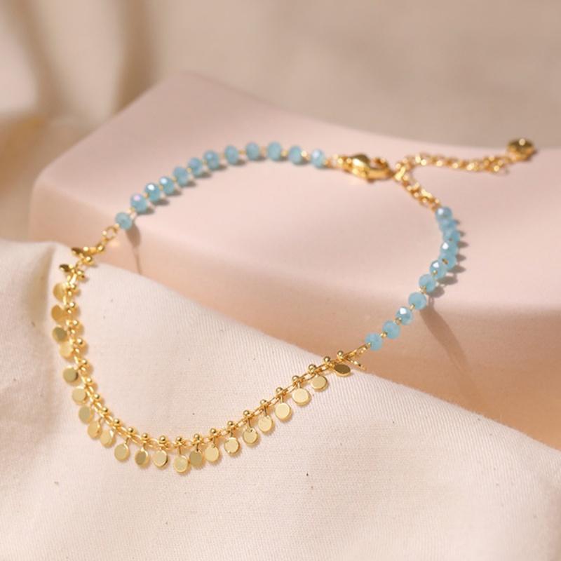 

Vintage Gold Plated Tassels Charm Anklet for Women Summer Beach Gold Color Thin Feet Chain Party Jewelry Accessories