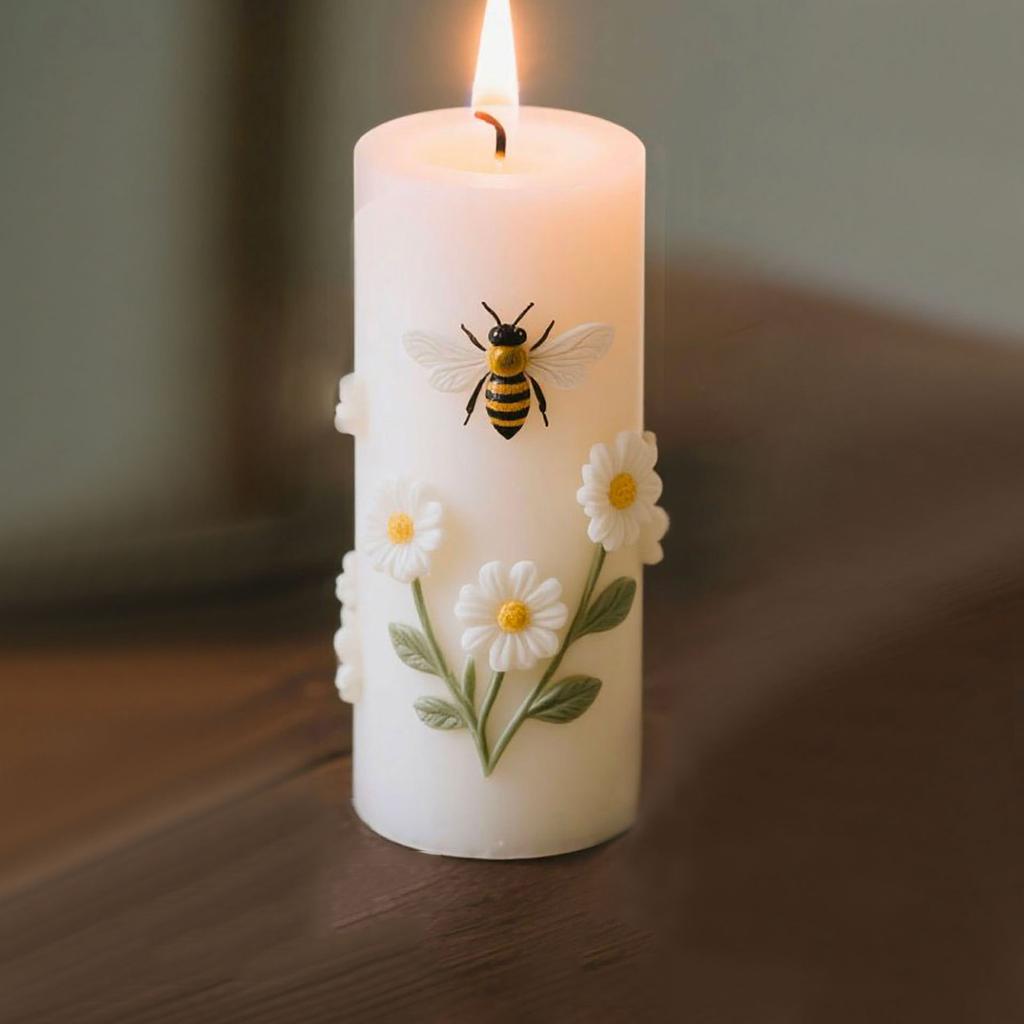 Honeycomb Candle Silicone Molds for Epoxy Resin Handmade Candle Soap Cylinder Silicone Molds for Home Decoration