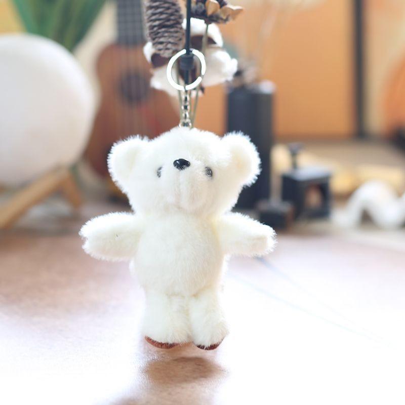 Teddy Bear Plush Keychain Pp Cotton Filled Bag Decor  Kids Gift Animal Stuffed