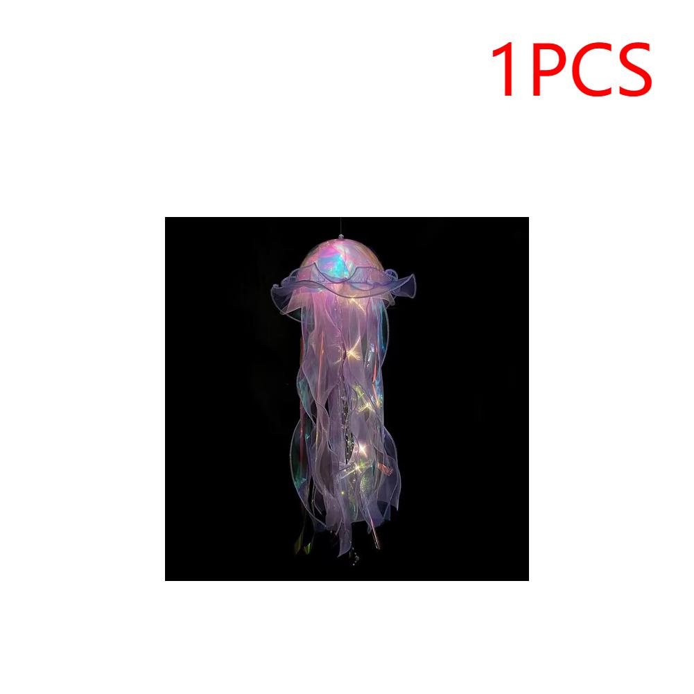 1-5PCS LED Jellyfish Lamp Button Battery Portable Flower Light Atmosphere Decoration Lamp Bedroom Night Lamp For Room Home Decor