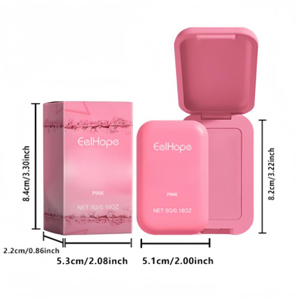 Soft Pink - Face Blusher Natural Look Brighten Skin Powder Blush Enriched with Mango Butter Melting Texture Vegan Formula Non-Greasy Blush