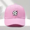 Soccer Ball Graphic Baseball Cap Adjustable Polyester Sports Style Casual Outdoor Hat