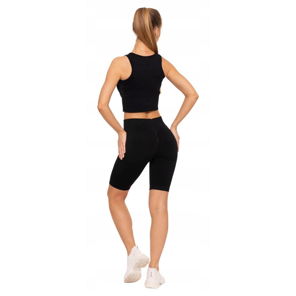 Women's Shorts Moraj Polyamide Push-Up High Waist Black Fitness Shorts