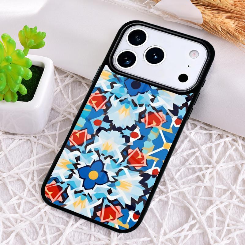 Moroccan Mosai Tile Pattern Shockproof Phone Case for iPhone 17 Air 16e 15 11 12 14 13 Pro Max Cover Coque
