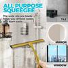 Stainless Steel Shower Squeegee For Doors Cleaner Tool Household Window Mirror Car Glass Hooks Bathroom Brass for Home Cleaning