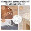 10Pcs Pre-Taped Adhesive Furniture Corner Guard Transparent Edges Safety Bumpers  Sharp Corners