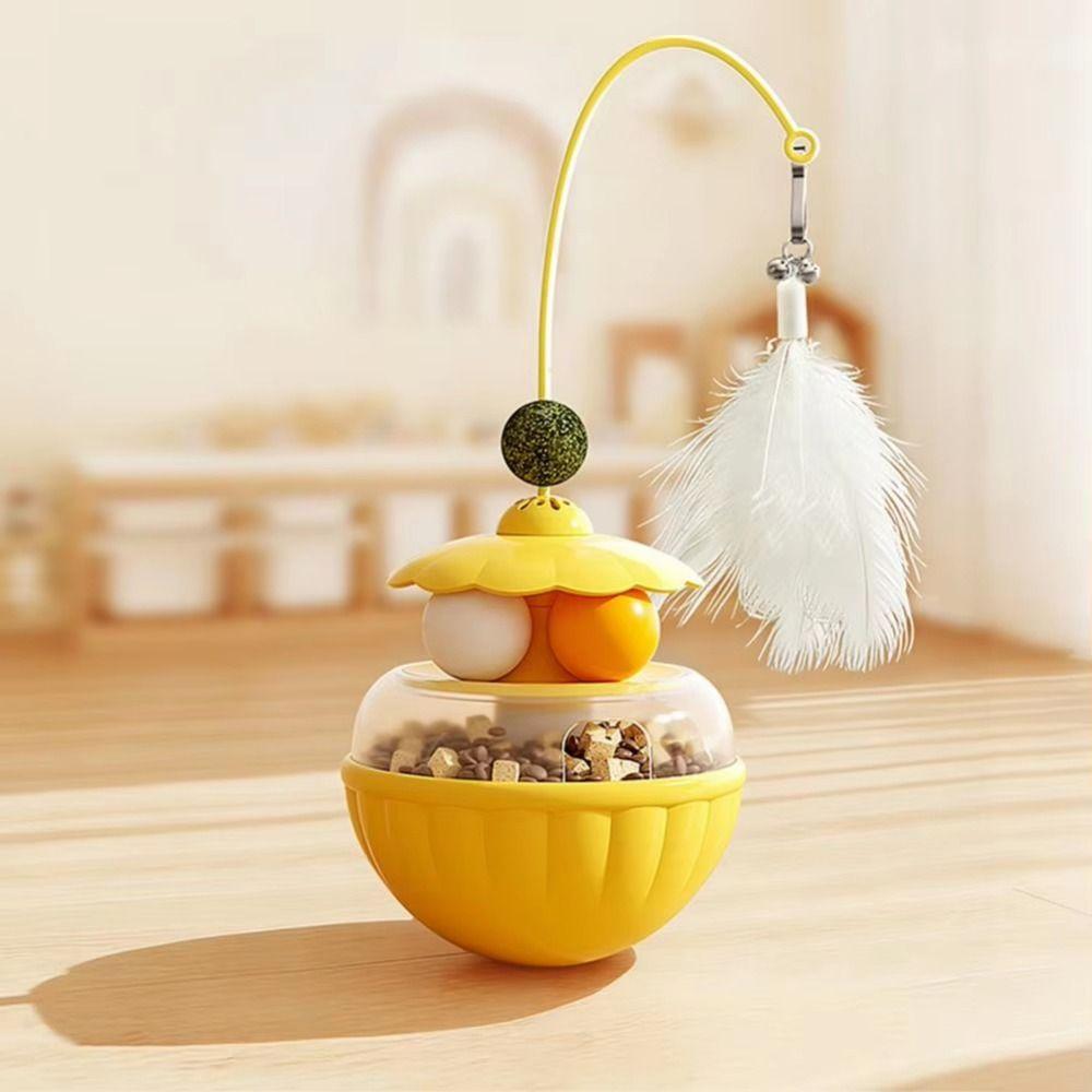 With Bells Cat Teaser Toy Long Pole Interactive Cat Toy Treat Dispenser  Daily Entertainment