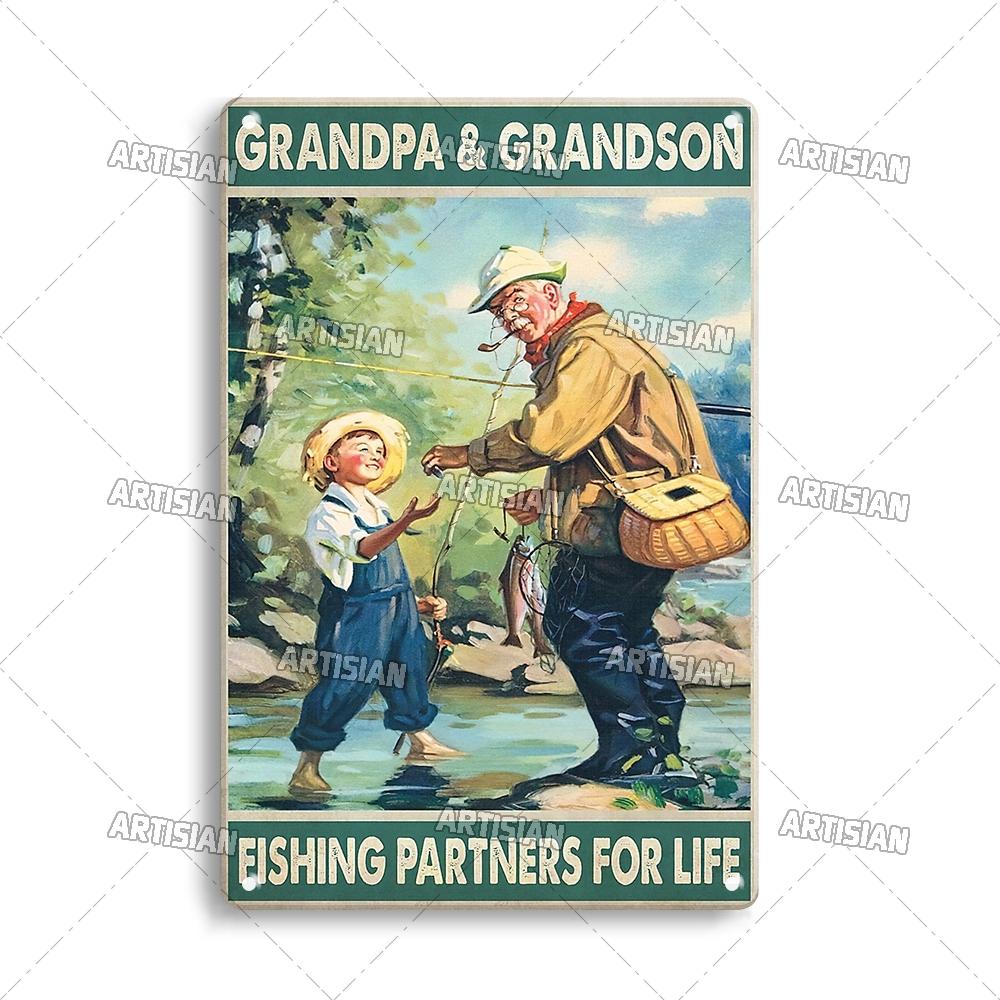 Rzemieślniczy Połów Ryb Metalowy Znak Sportowy Plakat Cyna Przynęta Dekoracyjny Talerz Dekoracja Ścienna Garaż Bar Pub Klub Hotel Kawiarnia Kuchnia Dom