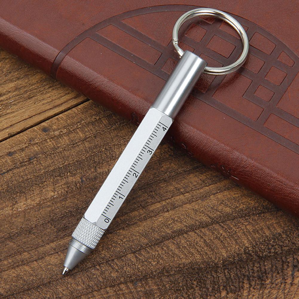 Multifunction Tool Pen Six-in-One Metal Pen Screwdriver Hexagonal Touch Screen Carabiner Small Scale Ballpoint Pen