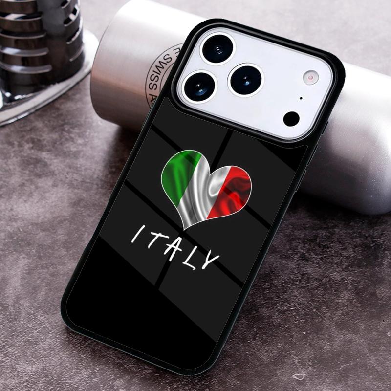 Italy Italia National Flag Phone Case for iPhone 17 16 15 Pro Max Air 14 13 12 11 Plus Shockproof Cover