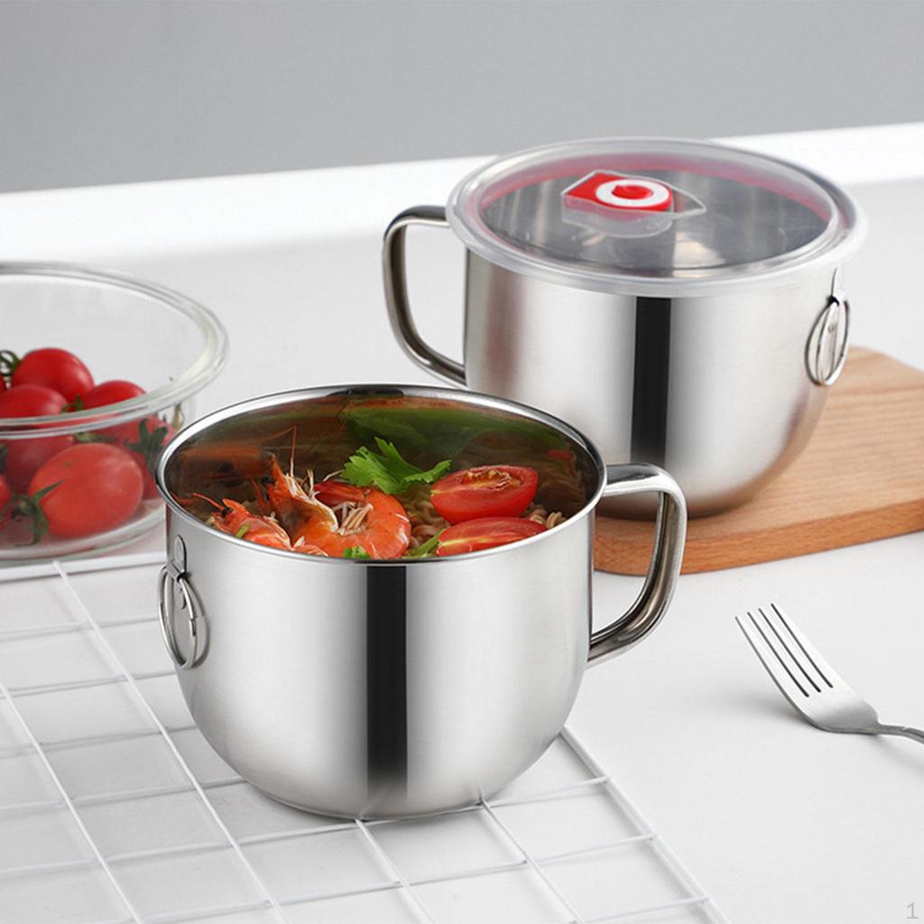 Stainless Steel Ramen Food Container, Rustproof, Noodle Pot, Cooker for Household College