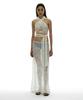 PARTIMENTO WOMEN Crochet Wrap Hooded Knit Top_White