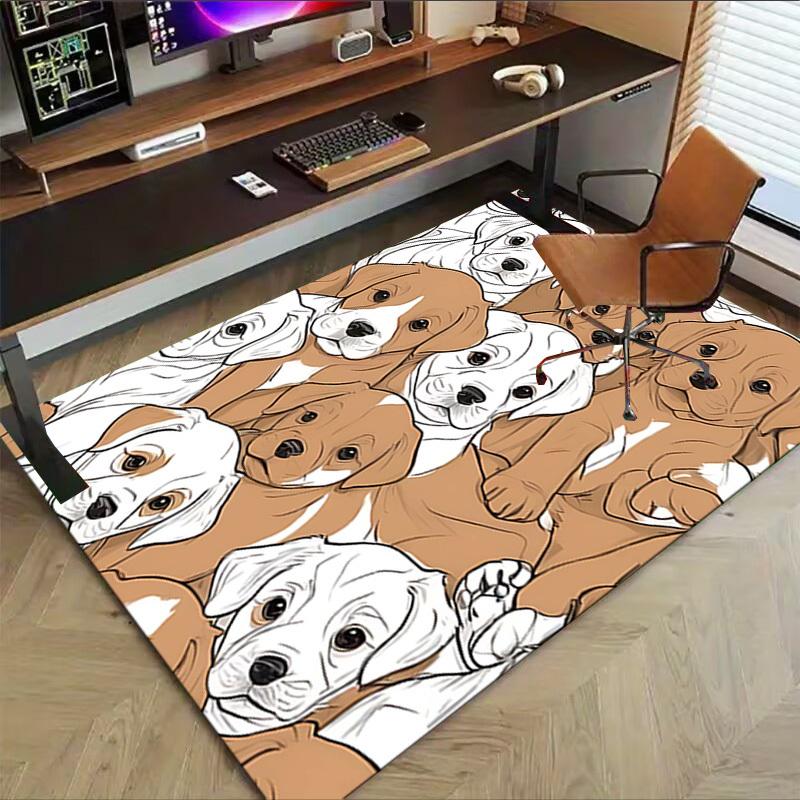 1PC Puppies Dogs Non-Slip Floor carpet, suitable for Office, bedroomand playrooms. It can also be used as a sofa footrest cover-T48