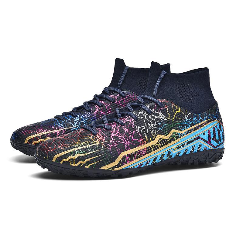 Student football shoes AG long nails TF broken nails boys and girls high top students grass sports shoes training shoes