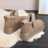 Women Boots for Women Keep Warm Snow Boots Female Zipper New Wool Boots Winter Ladies Fur Warm Low-cut Shoes Botas De Mujer