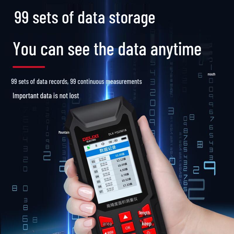 Delixi High-Precision GPS Beidou Land Area Meter (CN Version)