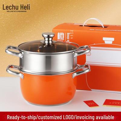 Thickened Stainless Steel Multifunctional Soup Pot for Induction Cookers - Large Capacity