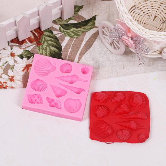 Silikon Muschel Keks Schokolade Ausstecher Form Fondant Kuchen Dekorationswerkzeug