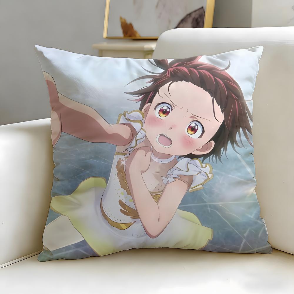 popular anime Medalist Cushion Cover Soft EasyWash Pillow Case Versatile for Couch Bed Travel and Office