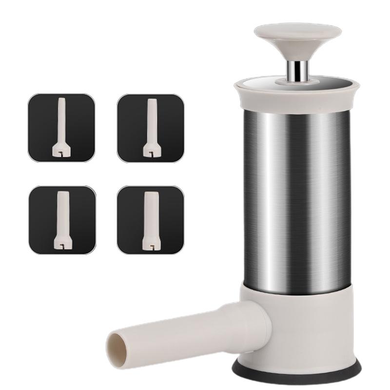 Sausage Stuffer with 4 Different Sizes Stuffing Tubes Sausage StufferQuick Sausage StufferFillerSyringeSmall Sausage Tools