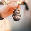 Pot-bellied Dog Cat Hanging Ornament Home Indoor Christmas Tree Car Rearview Mirror 2D Flat Acrylic Big Belly Cartoon Animal Hanging Decoration