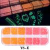 Nail Art Jewelry Sequins 12 Grid Luminous Love Butterfly Mixed Opposite Sex Nail Decorations