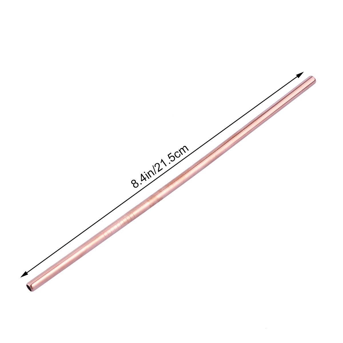 

1 .5X1.2Cm Stainless Steel Drinking Straw Reusable Straight Straws For Tumblers Corrosion Resistant Bpa Free Smooth золотистый
