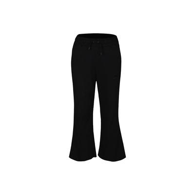 Einfarbige Schnür-Strick-Freizeit-Sporthose Damenunterteile Schwarz CJ3743-010