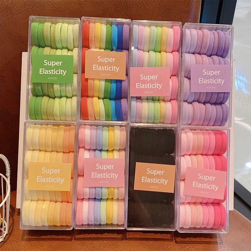 Large, high-elasticity hair ties for girls: gentle on hair, perfect for high ponytails, durable and ideal for students.
