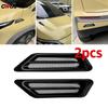 2Pcs Car Air Outlet Decor Strip Air Intake Grille Side Shark Gill-shaped Auto Stickers Waterproof Protection for Car Accessories