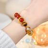 Natural Red Agate Beaded Bracelet Elegant Wristband Accessory Ideal for Young Trendsetters and Spiritually Minded Adults