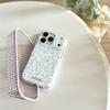 Kawaii Pastel Pink Floral Green Leaf Clear Phone Case For iPhone 14 15 16 17 Pro Max INS Fresh Style Large Window Shockproof Cov